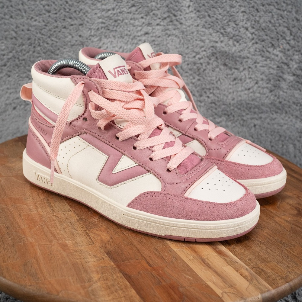 Vans Lowland MID CC JMP Sport True White Pink Womens Size 6.5 Mauve